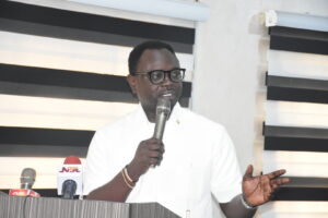 Minister of Youth Development, Comrade Ayodele Olawande, during the Ministerial Retreat and Stakeholders’ Engagement on Youth Development to deliberate on National Youth Development priorities in alignment with the Federal Government’s Renewed Hope Agenda in Abuja on Monday (29/9/25).