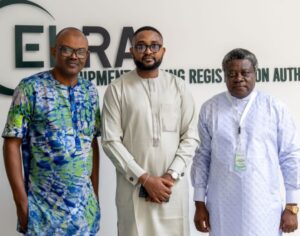 From left:  Executive Secretary, Equipment Leasing Association of Nigeria (ELAN), Mr Andrew Emonuwa; Registrar/Chief Executive Officer, Equipment Leasing Registration Authority (ELRA), Donald Wokoma, and the Director of Planning, Strategy and Coordination, ELRA, Dr Emmanuel Metuaghan, during a capacity building workshop organised by ELRA in Abuja. 