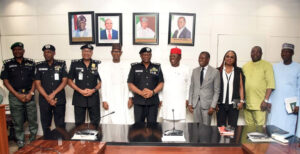 Pic IGP Disu visits Minister of Works in Abuja