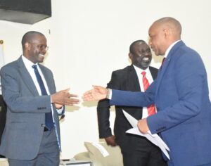 From left: Chairman of Independent Corrupt Practices and Other Related Offences Commission (ICPC), Dr Musa Aliyu; Provost of the Anti-Corruption Academy of Nigeria (ACAN), Prof. Sheriff Ibrahim; and the High-Level Commissioner of Kenya to Nigeria, Amb. Isaac Parashina, during the maiden edition of its International Diplomatic Dialogue organised by ACAN at the ICPC headquarters Auditorium in Abuja on Tuesday (9/6/26).TUE/JUNE/9/6/2026/Deborah Bada/NAN

