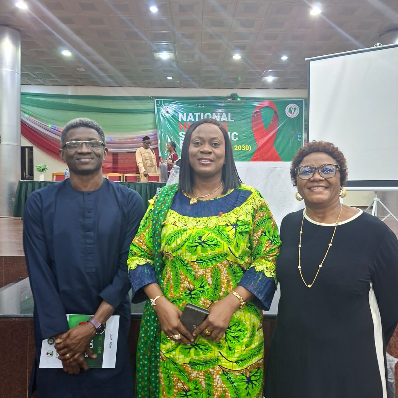 Pic.1. Country Programme Director, AIDS Healthcare Foundation (AHF) Nigeria, Dr Echey Ijezie; Director-General, National Agency for the Control of AIDS, Dr Temitope Ilori and Program Manager, FCT AIDS Control Agency, Dr Doris John, during the 2026-2030 launch of the National HIV AIDS Strategic Plan (NSP) in Abuja. 12/6/2026/Jimah Suleman/NAN