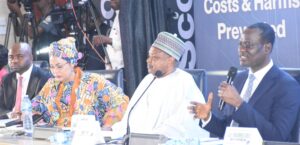 From left: Executive Chairman, Nigeria Revenue Service (NRS), Dr Zacch Adedeji; Minister of State for Budget and Economic Planning, Dr Doris Uzoka-Anite; Minister of Budget and Economic Planning, Sen. Abubakar Bagudu; Minister of Finance and Coordinating Minister of the Economy, Mr Taiwo Oyedele, during a news conference on Nigerian's reform scorecard the benefits, costs and harms prevented organised by the Federal Ministry of Finance in Abuja on Wednesday (19/8/26).