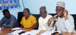 From left: Deputy Director, Cooperatives, FCT, Mr Salako Taond, Cooperatives Accountant, Olukanni Adewumi, President, NAN Staff Multi-Purpose Cooperative Society Limited, Aliyu Abubakar and Managing Director, News Agency of Nigeria (NAN), Malam Ali M. Ali, during the 14th Annual General meeting of NAN Staff Cooperative in Abuja on Tuesday (11/8/26). 0099/AUG/11/2026/Albert Otu/JAU/NAN